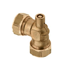 Bonfix compression knee/straight, brass, with air vent, 2x compression