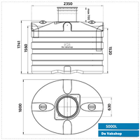 Premium watertank / Septictank 5000 liter tank