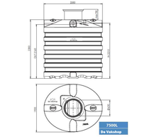 Premium watertank / Septictank 7500 liter tank