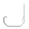 Minigoot muurbeugel aluminium (voor PVC goot)