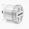 Maatschets PVC eindstop met schroefdeksel, uitvoering 40 mm