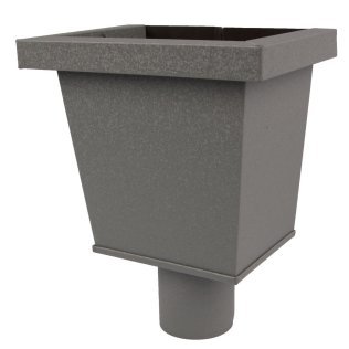 Vestis vergaarbak aluminium Junior 3D RAL 7037 (Ø100 mm)