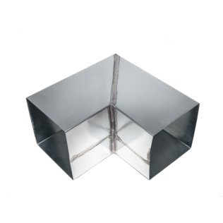 Zinken verstekbocht vierkant 100 x 100 mm (90 graden)