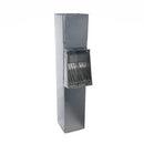 Bladvanger zink vierkant met RVS rooster (80 x 80 x 500 mm)