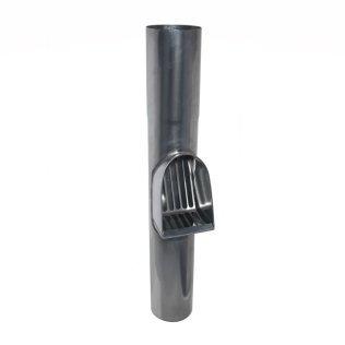 Bladvanger zink met RVS rooster (Ø100 mm)