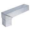 Stadsuitloop zink 60 x 100 mm (uitloop vierkant 100 x 100 mm)