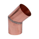 Koperen verstekbocht 45 graden (Ø60 mm)