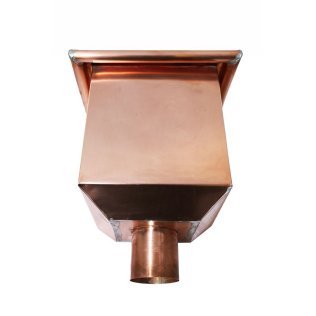 Vergaarbak koper hoekig korte conus (Ø100 mm)