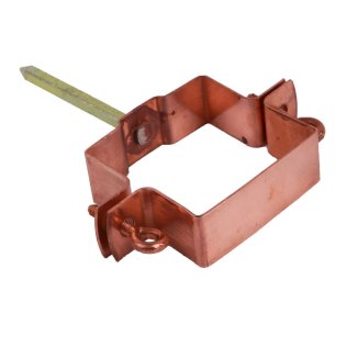 HWA beugel koper vierkant met pen (100 x 100 mm) (OP=OP)