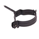 HWA beugel voor gietijzeren ondereind zwart gecoat met pen (Ø80 mm)