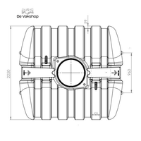 Platte watertank Easy 5000 liter