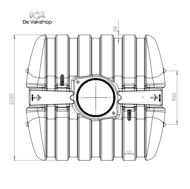 Platte watertank Easy 5000 liter