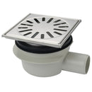 Afvoerput/Vloerput type 4316 (RVS deksel) zijuitloop