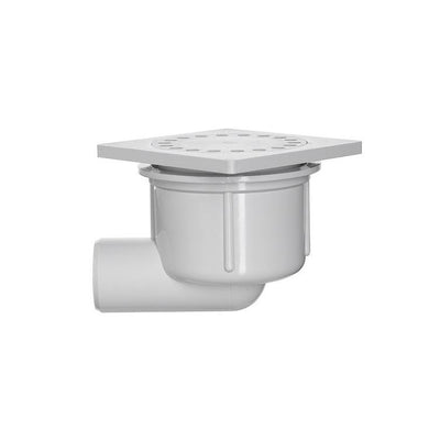 Martens ABS doucheplug 100 × 100 mm - zijuitloop 40 mm - voorbeeldfoto