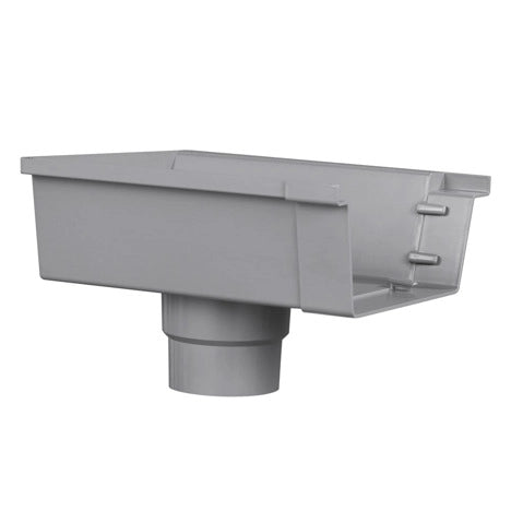 HWA Bakgoot einduitloop links PVC