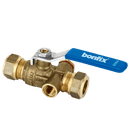 Knel messing Kogelstopkraan met aftapgelegeheid