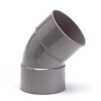 Lijmbocht, PVC, 2 x Lijmmof, 45 graden