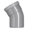 PVC bocht 30° met manchet - mof/spie - voorbeeldfoto, model kan afwijken