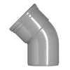 Martens PVC bocht 45° met manchet - mof/spie - voorbeeldfoto, model kan afwijken
