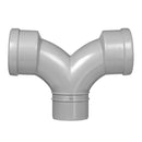 PVC  manchet T-stuk 2 X 90gr mof/mof/spie (Stroom t-stuk)