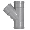 Martens PVC T-stuk 45° met manchet - mof/mof/mof - voorbeeldfoto, model kan afwijken
