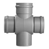 Martens PVC dubbel T-stuk 87° - 3 manchetmoffen en spie - voorbeeldfoto, model kan afwijken