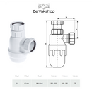 Bekersifon pp met klemringaansluiting