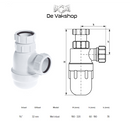Bekersifon pp met klemringaansluiting