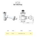 Bekersifon pp met klemringaansluiting