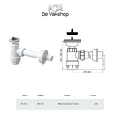 Bekersifon pp met klemringaansluiting