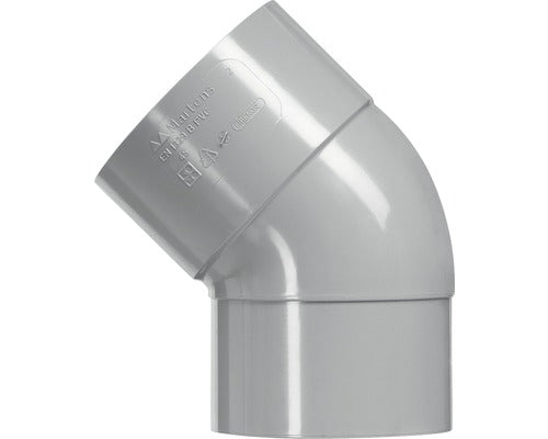 Lijmbocht, PVC, 1 x Lijmmof, 45 graden