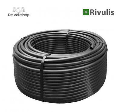 Rivulis Hydro PC druppelslang 16 mm - 100 m, 2,2 l/uur - zwart - Zwart