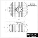 Platte watertank Easy 1500 liter