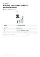 Maattabel en technische gegevens — Rain Bird 1800 SAM en SAM-PRS sproeierbehuizing