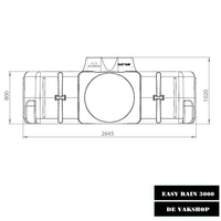 Platte watertank Easy 3000 liter