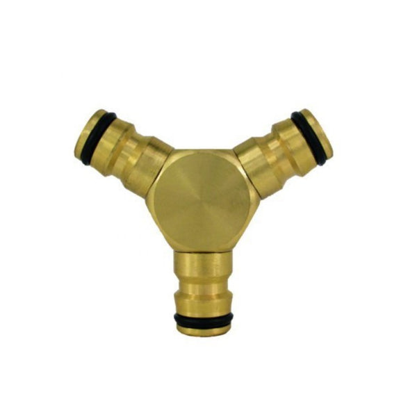 Hose coupling brass 3-way coupling piece