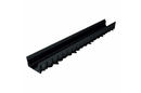 Plastic gutter black / gray without grid 1000mm