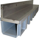 Stainless steel slotted grate attachment 90º L=1000mm