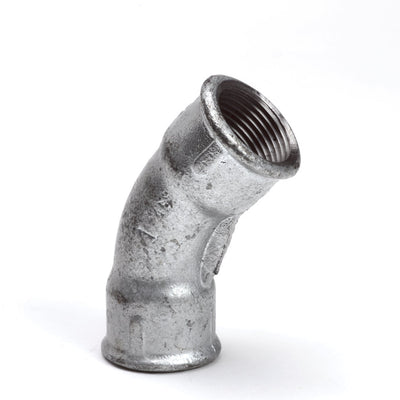GF bocht 45° - 2× binnendraad - gegalvaniseerd - productfoto