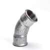 GF bocht 45° - 2× binnendraad - gegalvaniseerd - productfoto