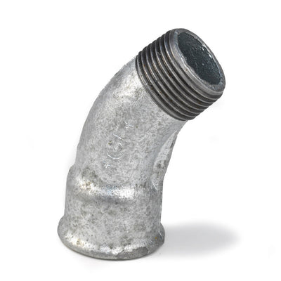 GF bocht 45° - binnen- × buitendraad - gegalvaniseerd - productfoto