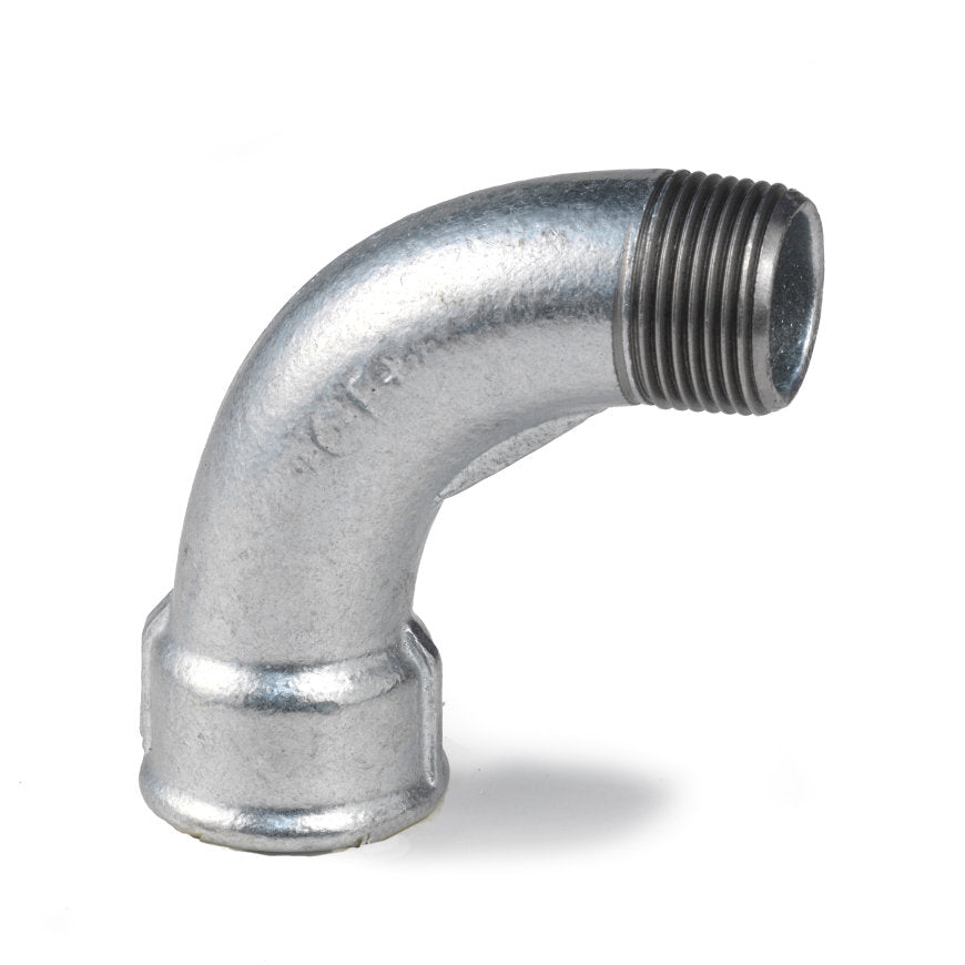 GF bend 90°, galvanized, female thread x male thread,