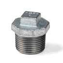 GF stopper with rim, galvanized, 1x male thread,
