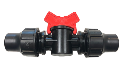 Afsluitkraan voor druppelslang 16 mm - Zwart