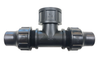 T-koppeling druppelslang 16 mm x ¾ inch binnendraad x 16 mm - Zwart