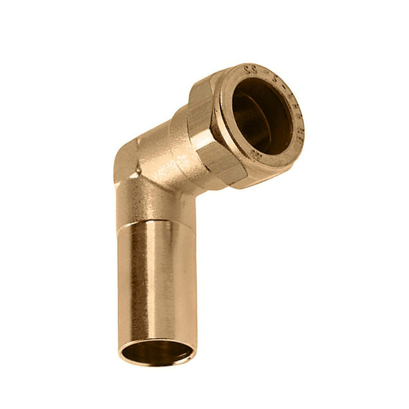 Bonfix plug-in knee, brass, compression x external