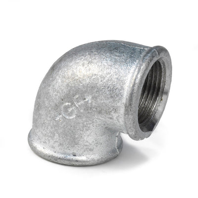 GF knie 90° - 2× binnendraad - gegalvaniseerd - productfoto