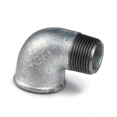 GF knie 90° - binnen- × buitendraad - gegalvaniseerd - productfoto