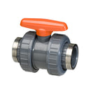 VDL PVC ball valve with 2 swivels 2 x female thread