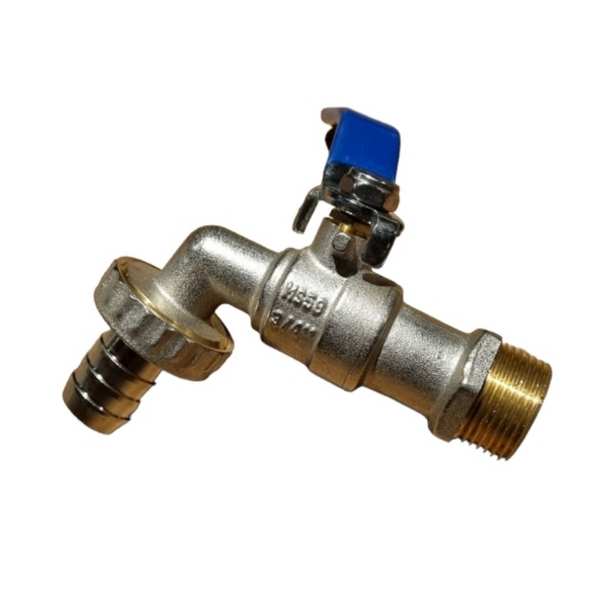 Ball valve with hose connection Blue